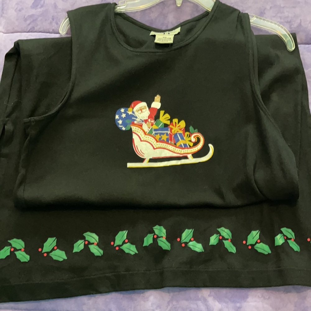 Black Sleeveless Christmas Dress - Picture 3 of 5